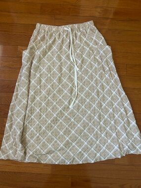 Pascal Beige Plaid Skirt